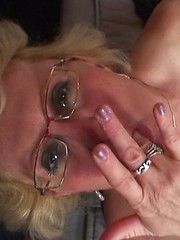 Granny rides young cock