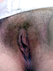 Hairy bushed slut loves it in the ass!