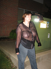 Crazy partying mature and chubby amateur flashers